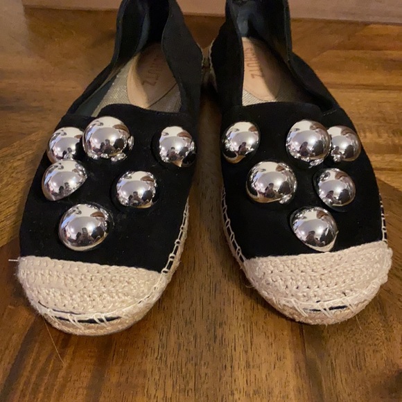 SCHUTZ Pilla Mega Studded Suede Espadrilles 6.5 - Picture 9 of 11